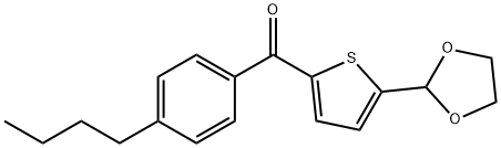 (5-(1,3-二氧戊环-2-基)噻吩-2-基)(4-丁基苯基)甲酮 结构式