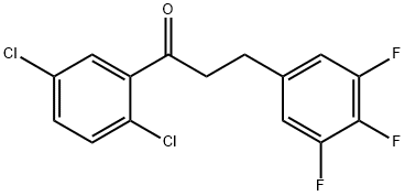 2',5'-DICHLORO-3-(3,4,5-TRIFLUOROPHENYL)PROPIOPHENONE 结构式