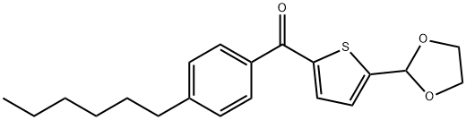 (5-(1,3-二氧戊环-2-基)噻吩-2-基)(4-己基苯基)甲酮 结构式