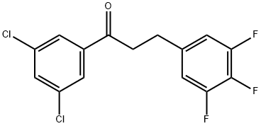 3',5'-DICHLORO-3-(3,4,5-TRIFLUOROPHENYL)PROPIOPHENONE 结构式