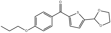 5-(1,3-DIOXOLAN-2-YL)-2-(4-PROPOXYBENZOYL)THIOPHENE 结构式