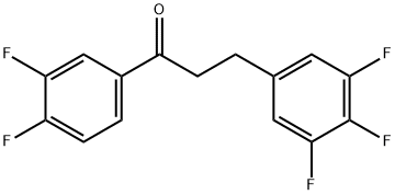 3',4'-DIFLUORO-3-(3,4,5-TRIFLUOROPHENYL)PROPIOPHENONE 结构式