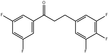 3',5'-DIFLUORO-3-(3,4,5-TRIFLUOROPHENYL)PROPIOPHENONE 结构式