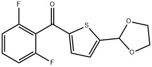 2-(2,6-DIFLUOROBENZOYL)-5-(1,3-DIOXOLAN-2-YL)THIOPHENE 结构式