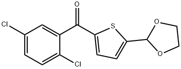 2-(2,5-DICHLOROBENZOYL)-5-(1,3-DIOXOLAN-2-YL)THIOPHENE 结构式