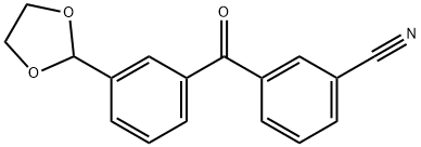 3-CYANO-3'-(1,3-DIOXOLAN-2-YL)BENZOPHENONE 结构式