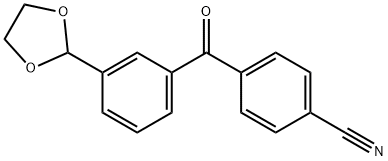 4'-CYANO-3-(1,3-DIOXOLAN-2-YL)BENZOPHENONE 结构式