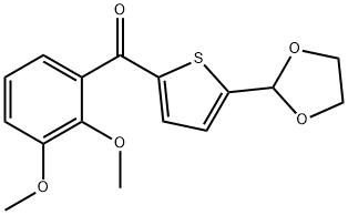 2-(2,3-DIMETHOXYBENZOYL)-5-(1,3-DIOXOLAN-2-YL)THIOPHENE 结构式