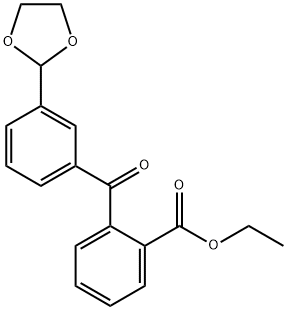 2-CARBOETHOXY-3'-(1,3-DIOXOLAN-2-YL)BENZOPHENONE 结构式