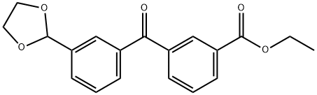 3-CARBOETHOXY-3'-(1,3-DIOXOLAN-2-YL)BENZOPHENONE 结构式