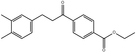 4'-CARBOETHOXY-3-(3,4-DIMETHYLPHENYL)PROPIOPHENONE 结构式