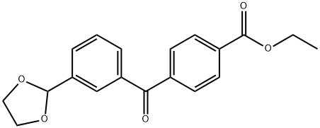 4'-CARBOETHOXY-3-(1,3-DIOXOLAN-2-YL)BENZOPHENONE 结构式