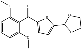 (5-(1,3-二氧戊环-2-基)噻吩-2-基)(2,6-二甲氧基苯基)甲酮 结构式
