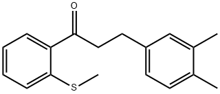 3-(3,4-DIMETHYLPHENYL)-2'-THIOMETHYLPROPIOPHENONE 结构式