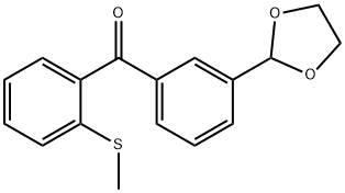 3'-(1,3-DIOXOLAN-2-YL)-2-THIOMETHYLBENZOPHENONE 结构式