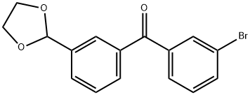 3-BROMO-3'-(1,3-DIOXOLAN-2-YL)BENZOPHENONE 结构式