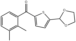 2-(2,3-DIMETHYLBENZOYL)-5-(1,3-DIOXOLAN-2-YL)THIOPHENE 结构式