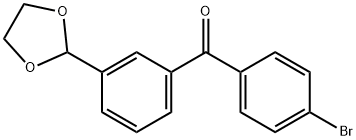 4'-BROMO-3-(1,3-DIOXOLAN-2-YL)BENZOPHENONE 结构式