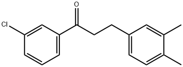 3'-CHLORO-3-(3,4-DIMETHYLPHENYL)PROPIOPHENONE 结构式