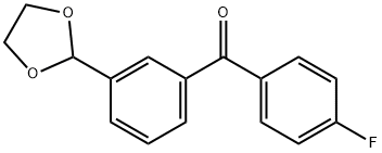 [3-(1,3-二氧戊环-2-基)苯基](4-氟苯基)甲酮 结构式