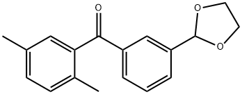 2,5-DIMETHYL-3'-(1,3-DIOXOLAN-2-YL)BENZOPHENONE 结构式