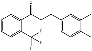 3-(3,4-DIMETHYLPHENYL)-2'-TRIFLUOROMETHYLPROPIOPHENONE 结构式