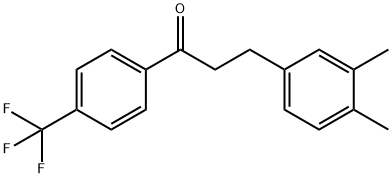 3-(3,4-DIMETHYLPHENYL)-4'-TRIFLUOROMETHYLPROPIOPHENONE 结构式