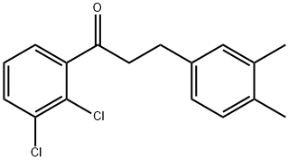 2',3'-DICHLORO-3-(3,4-DIMETHYLPHENYL)PROPIOPHENONE 结构式