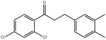 2',4'-DICHLORO-3-(3,4-DIMETHYLPHENYL)PROPIOPHENONE 结构式
