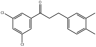 3',5'-DICHLORO-3-(3,4-DIMETHYLPHENYL)PROPIOPHENONE 结构式