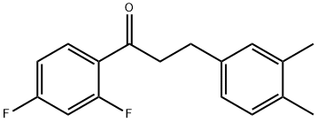 2',4'-DIFLUORO-3-(3,4-DIMETHYLPHENYL)PROPIOPHENONE 结构式