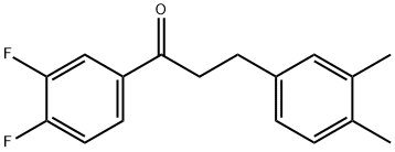 3',4'-DIFLUORO-3-(3,4-DIMETHYLPHENYL)PROPIOPHENONE 结构式