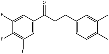 3-(3,4-DIMETHYLPHENYL)-3',4',5'-TRIFLUOROPROPIOPHENONE 结构式