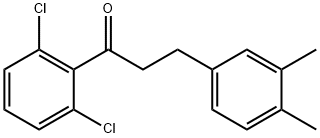 2',6'-DICHLORO-3-(3,4-DIMETHYLPHENYL)PROPIOPHENONE 结构式