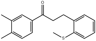 3',4'-DIMETHYL-3-(2-THIOMETHYLPHENYL)PROPIOPHENONE 结构式