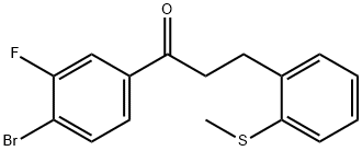 4'-BROMO-3'-FLUORO-3-(2-THIOMETHYLPHENYL)PROPIOPHENONE 结构式