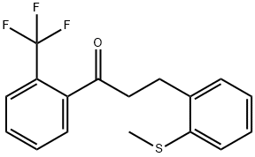 3-(2-THIOMETHYLPHENYL)-2'-TRIFLUOROMETHYLPROPIOPHENONE 结构式