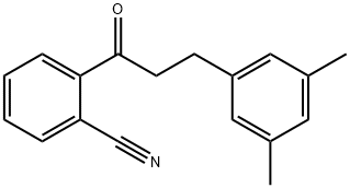 2'-CYANO-3-(3,5-DIMETHYLPHENYL)PROPIOPHENONE 结构式