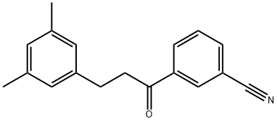 3'-CYANO-3-(3,5-DIMETHYLPHENYL)PROPIOPHENONE 结构式