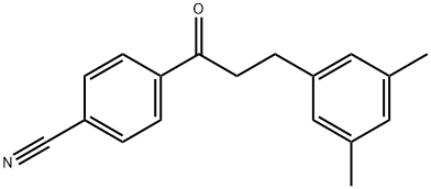 4'-CYANO-3-(3,5-DIMETHYLPHENYL)PROPIOPHENONE 结构式