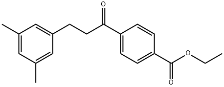 4'-CARBOETHOXY-3-(3,5-DIMETHYLPHENYL)PROPIOPHENONE 结构式