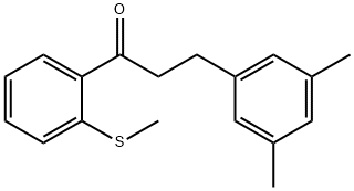 3-(3,5-DIMETHYLPHENYL)-2'-THIOMETHYLPROPIOPHENONE 结构式