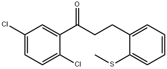 2',5'-DICHLORO-3-(2-THIOMETHYLPHENYL)PROPIOPHENONE 结构式