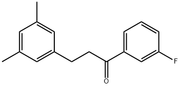 3-(3,5-DIMETHYLPHENYL)-3'-FLUOROPROPIOPHENONE 结构式