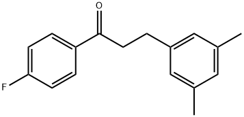 3-(3,5-DIMETHYLPHENYL)-4'-FLUOROPROPIOPHENONE 结构式