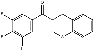 3-(2-THIOMETHYLPHENYL)-3',4',5'-TRIFLUOROPROPIOPHENONE 结构式