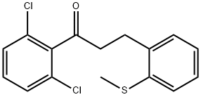 2',6'-DICHLORO-3-(2-THIOMETHYLPHENYL)PROPIOPHENONE 结构式