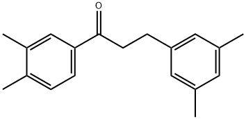 3',4'-DIMETHYL-3-(3,5-DIMETHYLPHENYL)PROPIOPHENONE 结构式