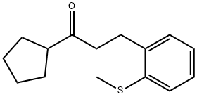 CYCLOPENTYL 2-(2-THIOMETHYLPHENYL)ETHYL KETONE 结构式