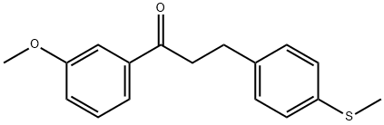 3'-METHOXY-3-(4-THIOMETHYLPHENYL)PROPIOPHENONE 结构式